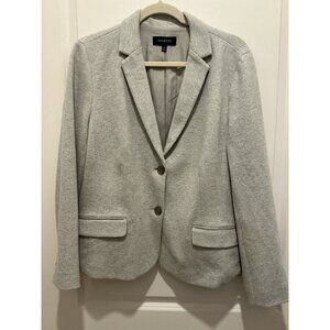 Talbots Blazer Size 16 Tweed Light Neutral Color Faux Pockets 2 Button